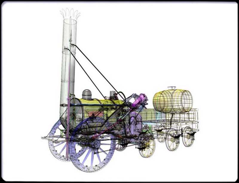Stephenson's Rocket - Wireframe