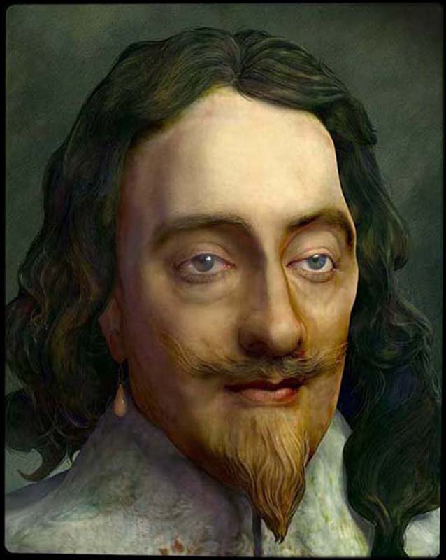 Charles I - after Van Dyck, detailed render