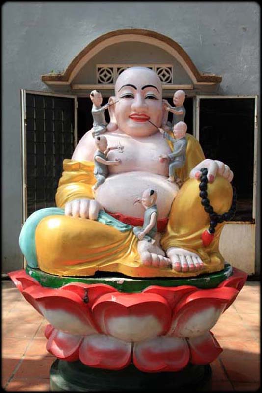 Painting Happy Future Buddha